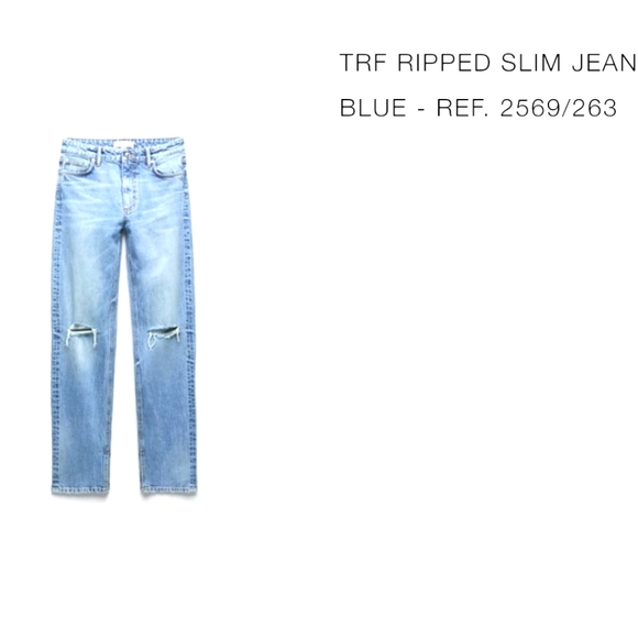 NWT Zara RIPPED SLIM JEANS - Picture 1 of 5
